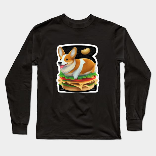 Corgi burger Long Sleeve T-Shirt by LIMITLESS 